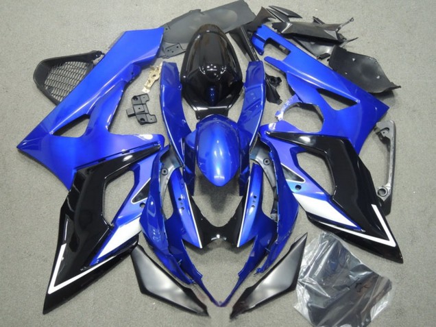 Carenagens Moto Suzuki GSXR 1000 2005-2006 - Azul Branco Prata Preto