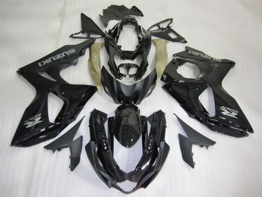 Carenagens Moto Suzuki GSXR 1000 2009-2016 - Preto Brilhante Prata Decal