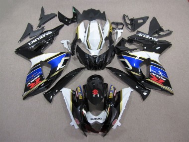 Carenagem Moto Suzuki GSXR 1000 2009-2016 - Branco Azul Preto Dark Dog