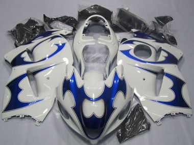 Kits Carenagem Moto Suzuki GSXR 1300 Hayabusa 1996-2007 - Branco Azul
