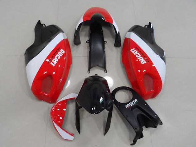 Carenagens Moto Ducati Monster 696 2008-2012 - Branco Vermelho Preto Monstro