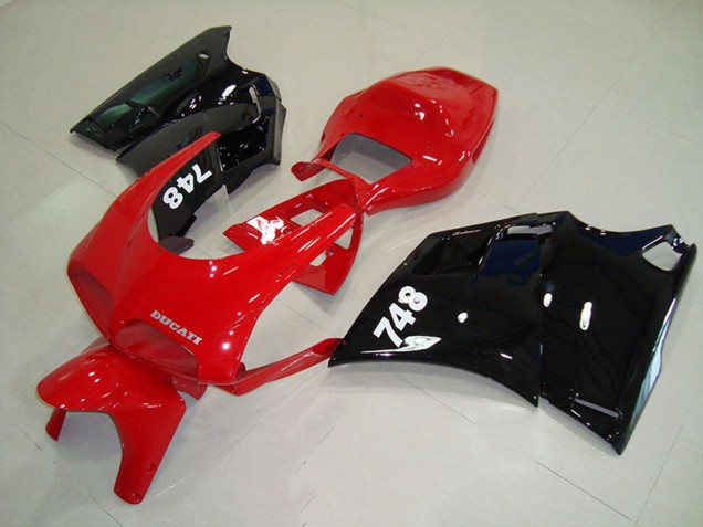 Carenagens Moto Ducati 748 1993-2005 - Vermelho Preto Brilhante