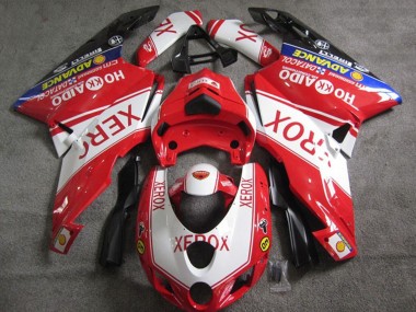 Carenagens Moto Ducati 749 2005-2006 - Branco Vermelho Azul Preto Brilhante Xerox
