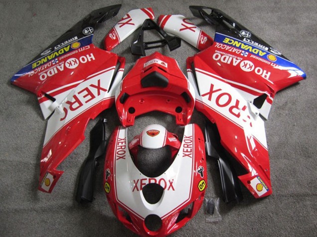 Carenagens Moto Ducati 749 2005-2006 - Branco Vermelho Azul Preto Brilhante Xerox