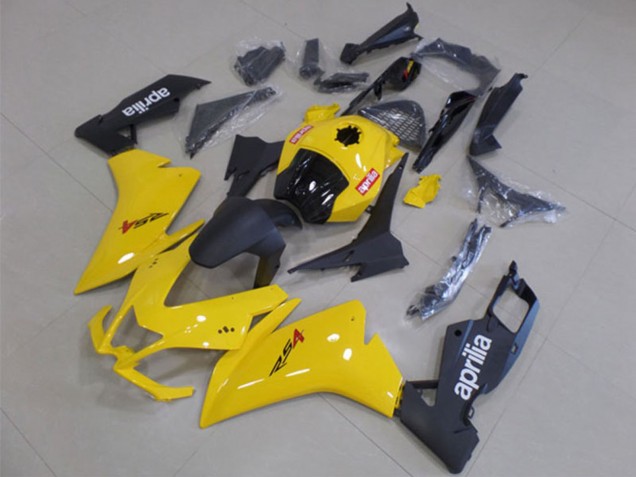 Carenagem Moto Aprilia RS4 50 125 2012-2019 - Amarelo Preto Fosco