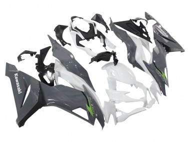 Carenagens Moto Kawasaki ZX6R 2019-2022 - Branco Cinzento Verde