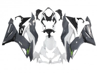 Carenagens Moto Kawasaki ZX6R 2019-2022 - Branco Cinzento Verde