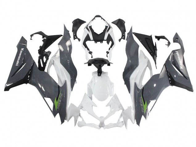 Carenagens Moto Kawasaki ZX6R 2019-2022 - Branco Cinzento Verde