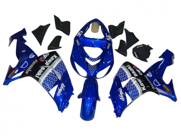 Carenagens Moto Kawasaki ZX10R 2006-2007 - Azul Branco Preto Elf
