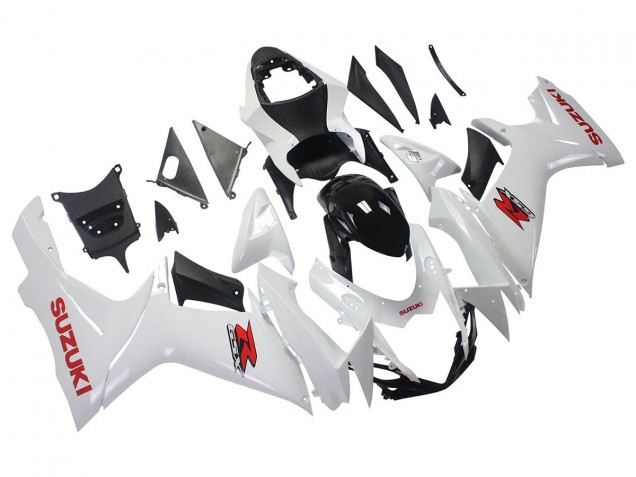 Carenagens Moto Suzuki GSXR 600/750 2011-2024 - Branco Preto Brilhante Vermelho Decal