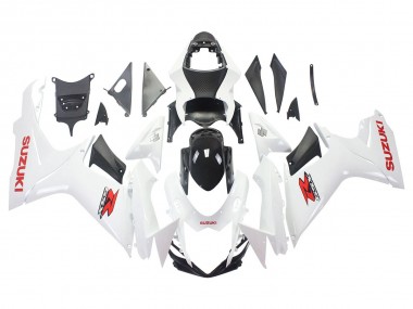 Carenagens Moto Suzuki GSXR 600/750 2011-2024 - Branco Preto Brilhante Vermelho Decal