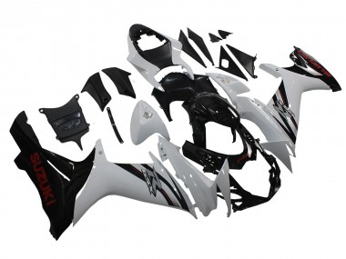 Carenagens Moto Suzuki GSXR 600/750 2011-2024 - Branco Preto Brilhante