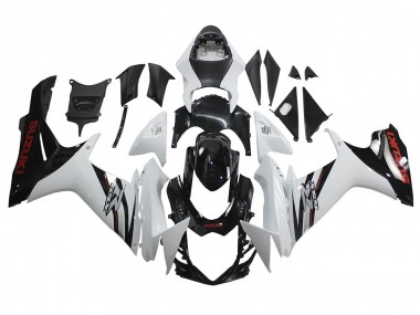 Carenagens Moto Suzuki GSXR 600/750 2011-2024 - Branco Preto Brilhante
