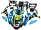 Carenagens Moto Yamaha YZF R1 2015-2019 - Azul Verde Preto Tubarão