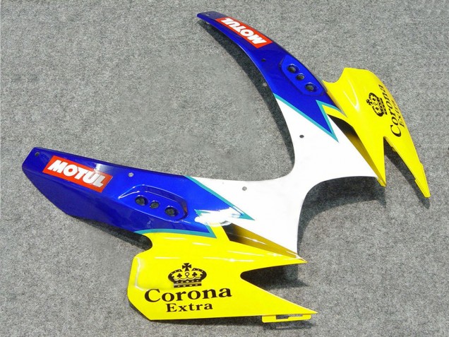 Carenagens Moto Suzuki GSXR 600/750 2006-2007 - Branco Azul Amarelo Corona Alstare