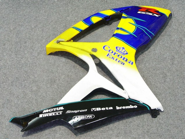 Carenagens Moto Suzuki GSXR 600/750 2006-2007 - Branco Azul Amarelo Corona Alstare