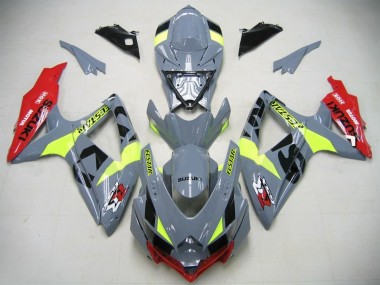 Carenagens Moto GSXR750 K6 2006-2007 - Nardo Cinzento Verde Néon Vermelho Ecstar