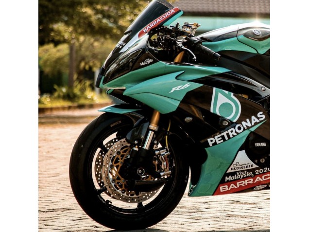 Carenagens Moto Yamaha YZF R6 2008-2016 - Verde Claro Branco Preto Petronas
