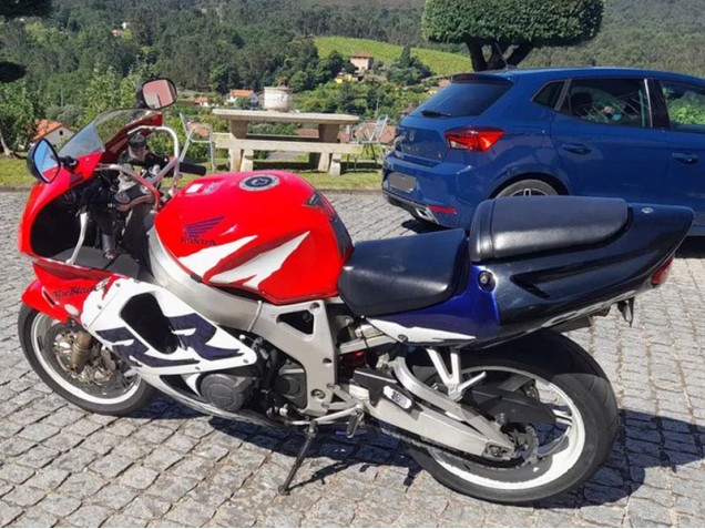 Kits Carenagem Moto Honda CBR900RR 919 1998-1999 - Branco Vermelho Azul