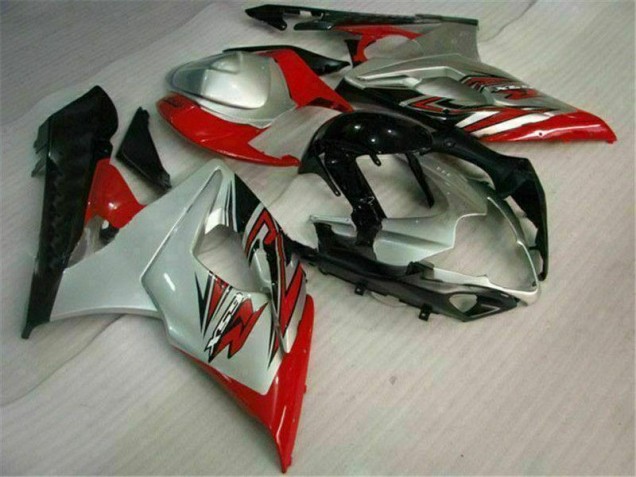 Plástico Suzuki GSXR 1000 K5 2005-2006 - Vermelho Branco Plástico Suzuki GSXR 1000 K5 2005-2006 - Vermelho Branco