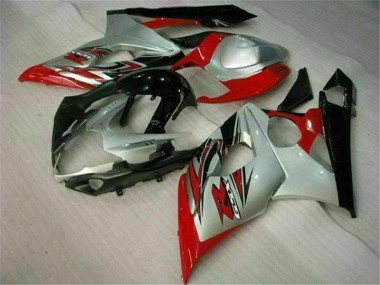 Plástico Suzuki GSXR 1000 K5 2005-2006 - Vermelho Branco