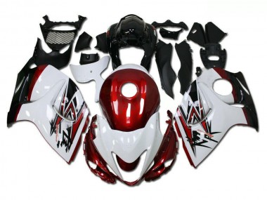 Plástico Suzuki GSXR 1300 Hayabusa 2008-2019 - Branco Vermelho