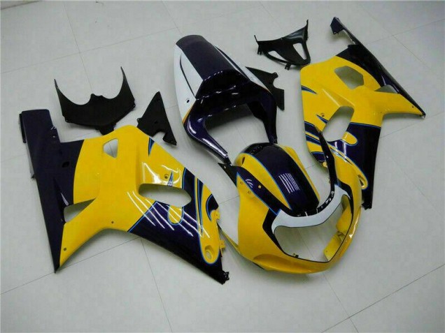 Plástico Suzuki GSXR 600 / 750 K1 K2 K3 2001-2003 - Amarelo Plástico Suzuki GSXR 600 / 750 K1 K2 K3 2001-2003 - Amarelo