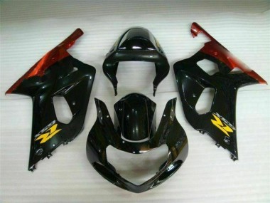 Plástico Suzuki GSXR 600 / 750 K1 K2 K3 2001-2003 - Preto