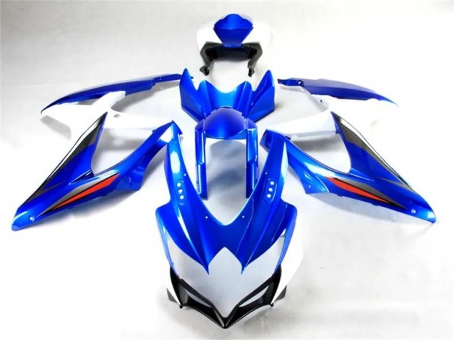 Plástico Suzuki GSXR 600 / 750 K11 2011-2021 - Azul Branco Plástico Suzuki GSXR 600 / 750 K11 2011-2021 - Azul Branco