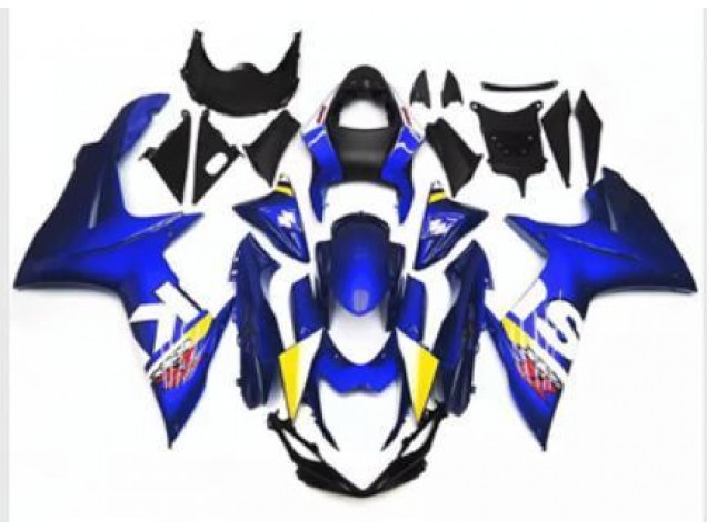 Plástico Suzuki GSXR 600 / 750 K11 2011-2021 - Azul Branco Plástico Suzuki GSXR 600 / 750 K11 2011-2021 - Azul Branco