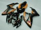 Plástico Suzuki GSXR 600 / 750 K6 2006-2007 - Preto Laranja Plástico Suzuki GSXR 600 / 750 K6 2006-2007 - Preto Laranja