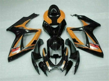 Plástico Suzuki GSXR 600 / 750 K6 2006-2007 - Preto Laranja