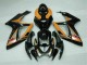 Plástico Suzuki GSXR 600 / 750 K6 2006-2007 - Preto Laranja Plástico Suzuki GSXR 600 / 750 K6 2006-2007 - Preto Laranja