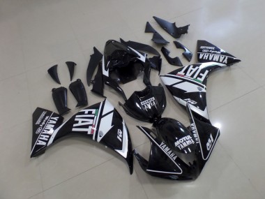 Plástico Yamaha R1 2009-2011 - Preto Branco Fiat