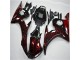 Plástico Yamaha R6 2003-2005 - Preto Vermelho Chama Plástico Yamaha R6 2003-2005 - Preto Vermelho Chama