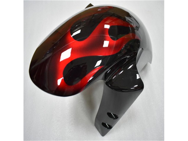 Plástico Yamaha R6 2003-2005 - Preto Vermelho Chama Plástico Yamaha R6 2003-2005 - Preto Vermelho Chama