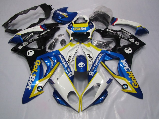 Plásticos BMW S1000RR 2009-2014 - Azul Branco GoldBet Plásticos BMW S1000RR 2009-2014 - Azul Branco GoldBet