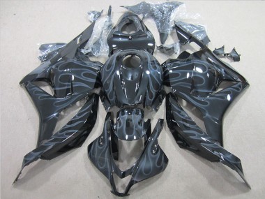 Plásticos Honda CBR 600RR 2009-2012 - Preto Prata Chama