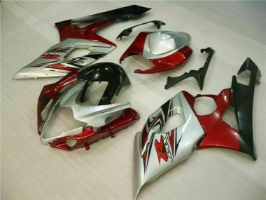 Plásticos Suzuki GSXR 1000 K5 2005-2006 - Vermelho Branco