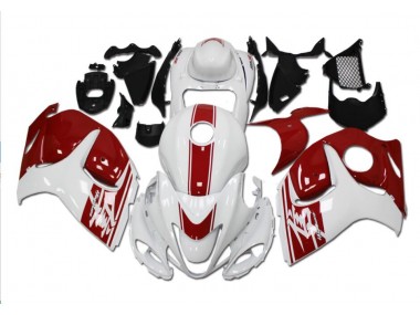 Plásticos Suzuki GSXR 1300 Hayabusa 2008-2019 - Branco Vermelho