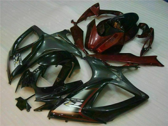 Plásticos Suzuki GSXR 600 / 750 K6 2006-2007 - Preto Vermelho Plásticos Suzuki GSXR 600 / 750 K6 2006-2007 - Preto Vermelho