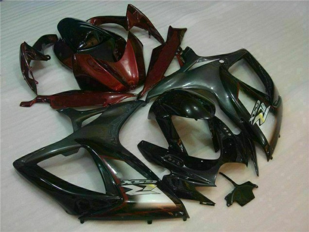 Plásticos Suzuki GSXR 600 / 750 K6 2006-2007 - Preto Vermelho Plásticos Suzuki GSXR 600 / 750 K6 2006-2007 - Preto Vermelho