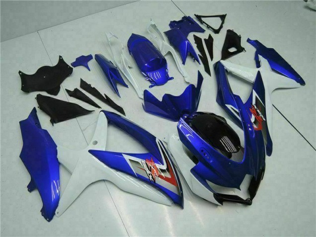 Plásticos Suzuki GSXR 600 / 750 K8 2008-2010 - Azul Branco Plásticos Suzuki GSXR 600 / 750 K8 2008-2010 - Azul Branco
