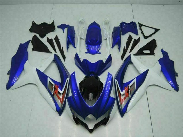 Plásticos Suzuki GSXR 600 / 750 K8 2008-2010 - Azul Branco Plásticos Suzuki GSXR 600 / 750 K8 2008-2010 - Azul Branco