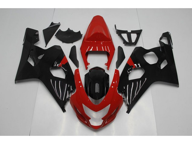 Plásticos Suzuki GSXR 750 K4 2004-2005 - Vermelho Preto Plásticos Suzuki GSXR 750 K4 2004-2005 - Vermelho Preto