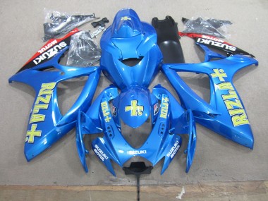 Plásticos Suzuki GSXR 750 K6 2006-2007 - Azul Amarelo Rizla